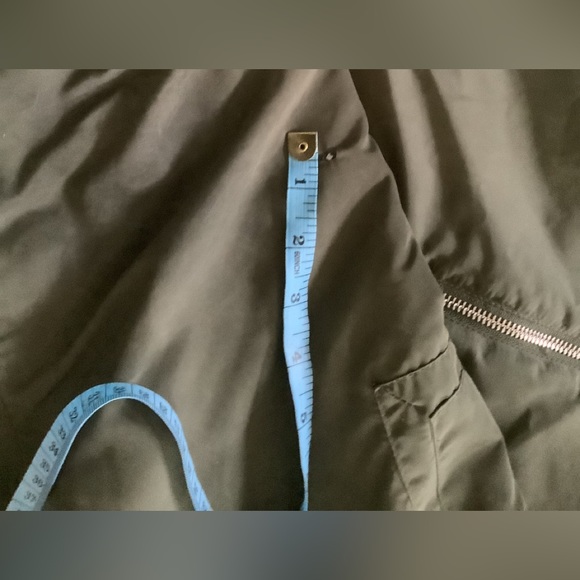 Military Style Flight Jacket - Khaki Green - Picture 4 of 4